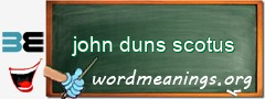 WordMeaning blackboard for john duns scotus